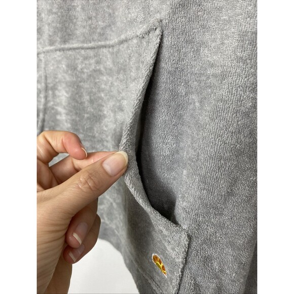 C&C California Top Terry Mesh Size M Bell Long Sleeves Gray Casual Pockets Beach - Picture 10 of 13